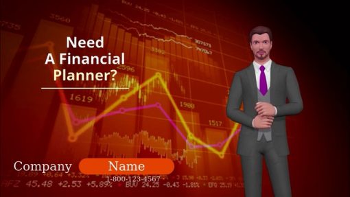 Financial Planner 3D Avatar Video HD